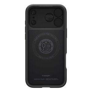 coque optik armor mag magsafe pour iphone 17 pro spigen noir