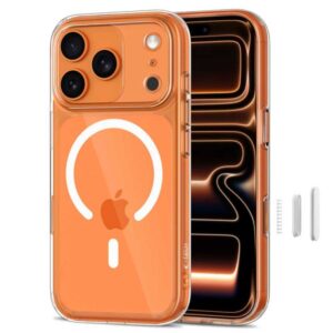 coque magpeak magsafe cc pour iphone 17 pro tech protect transparent