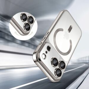 coque magflex magsafe pour iphone 17 pro tech protect argent brillant