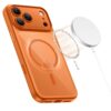 coque magpeak magsafe cc pour iphone 17 pro tech protect orange cosmique/transparent