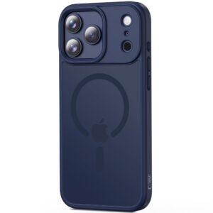 coque magmat magsafe pour iphone 17 pro tech protect bleu profond mat