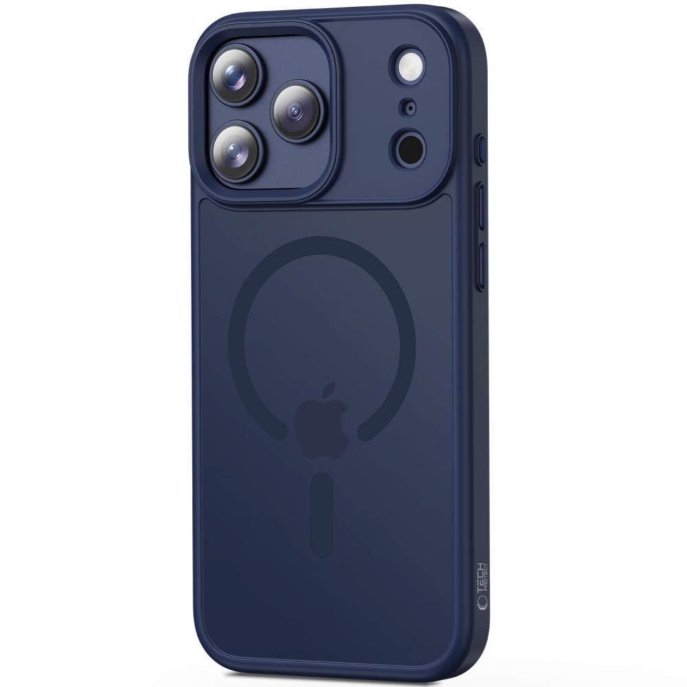 coque magmat magsafe pour iphone 17 pro tech protect bleu profond mat