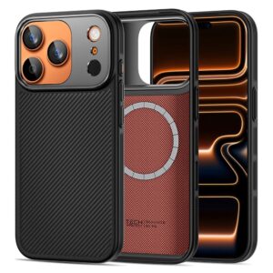 coque kevlar aramid cc magsafe pour iphone 17 pro tech protect noir