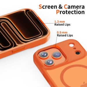 coque magmat magsafe pour iphone 17 pro tech protect orange cosmique mat