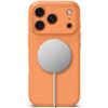 coque silicone magsafe pour iphone 17 pro tech protect orange cosmique