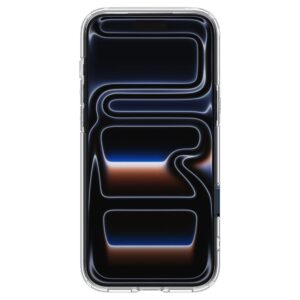 coque ultra hybrid ”t” mag magsafe pour iphone 17 pro spigen bleu mat