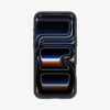 coque ultra hybrid mag magsafe pour iphone 17 pro spigen noir givré/orange