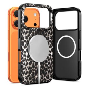 coque lamano magsafe pour iphone 17 pro tech protect léopard