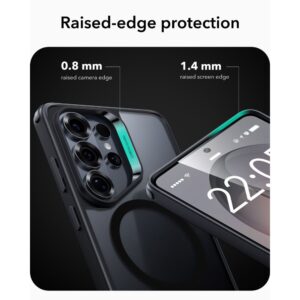 coque classic hybrid magsafe pour samsung galaxy s26 ultra esr noir givré