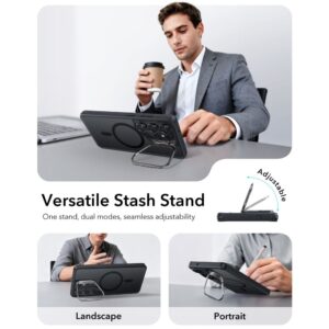 coque classic hybrid kickstand magsafe pour samsung galaxy s26 ultra esr noir givré