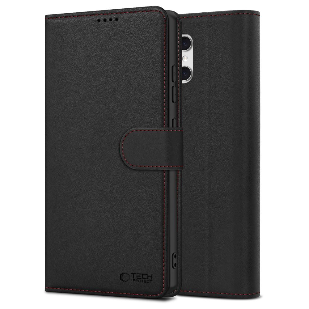 coque samsung galaxy a57 5g tech protect wallet noir rouge