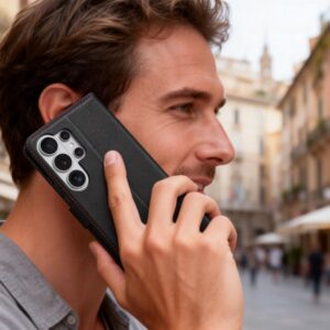 coque wallet pour samsung galaxy s26 ultra tech protect noir/rouge