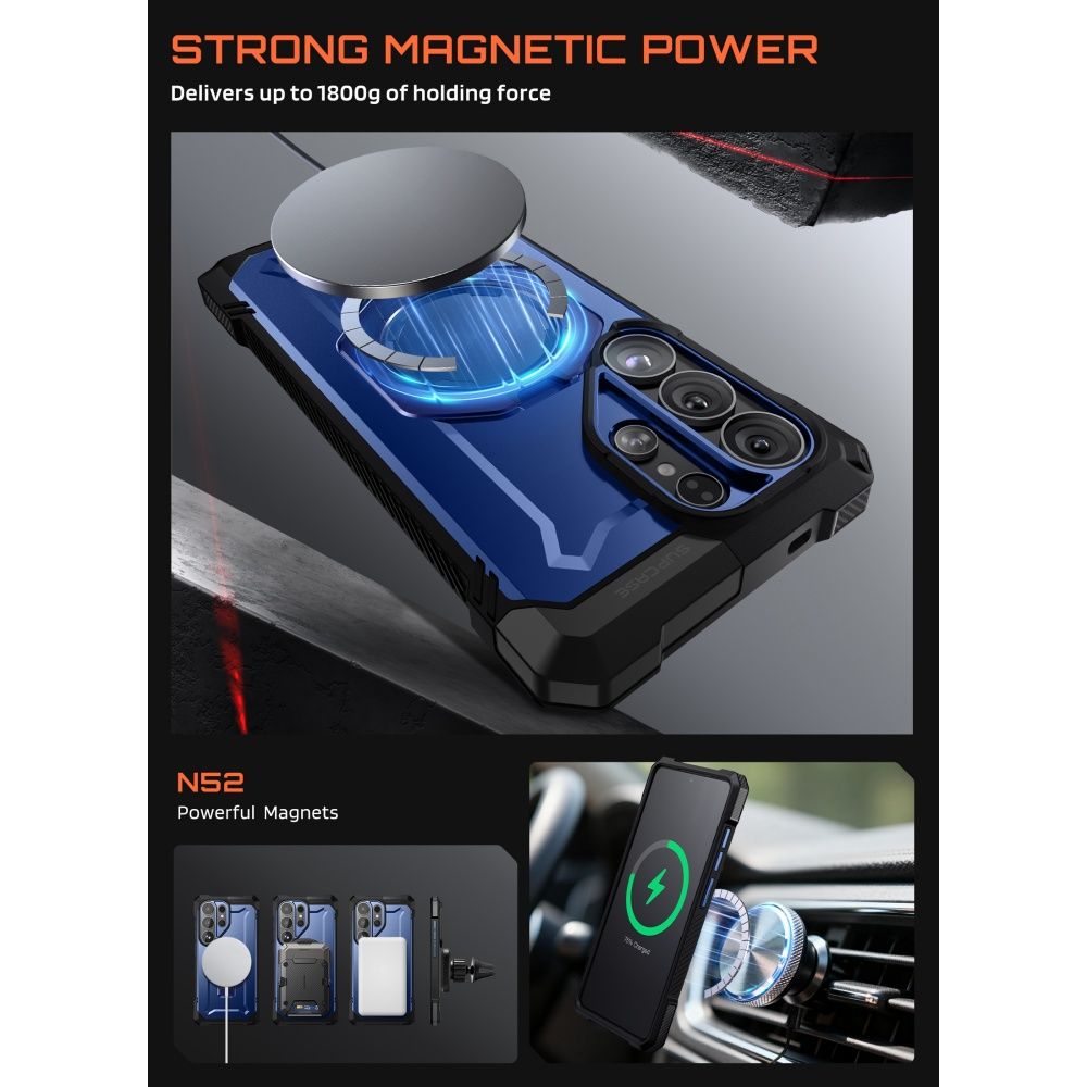 coque ub grip magsafe pour samsung galaxy s26 ultra supcase bleu cobalt