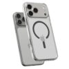 coque ultra hybrid mag magsafe pour iphone 17 pro spigen transparent/graphite