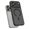 coque ultra hybrid mag magsafe pour iphone 17 pro spigen noir givré