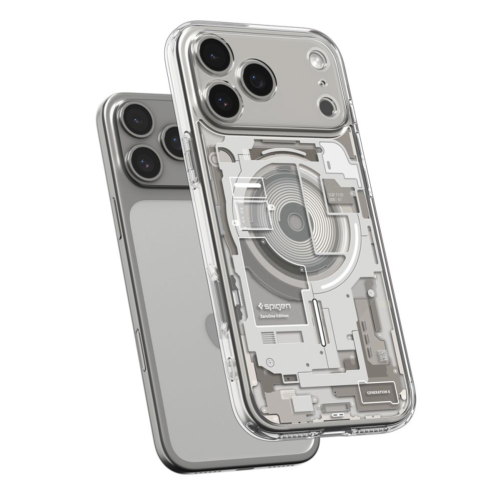 coque ultra hybrid mag magsafe pour iphone 17 pro spigen zero one titane