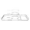 coque liquid crystal mag magsafe pour iphone 17 pro spigen transparent/blanc