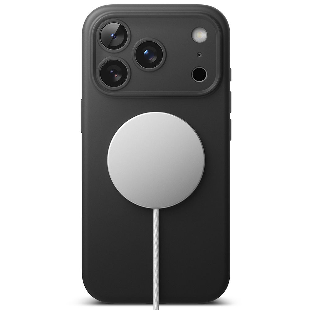 coque silicone magnetic magsafe pour iphone 17 pro ringke noir