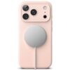 coque silicone magnetic magsafe pour iphone 17 pro ringke sable rose