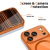coque magflex magsafe pour iphone 17 pro tech protect orange cosmique brillant