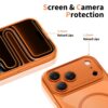 coque magpeak magsafe cc pour iphone 17 pro tech protect orange cosmique/transparent
