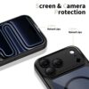 coque magpeak magsafe cc pour iphone 17 pro tech protect noir/transparent