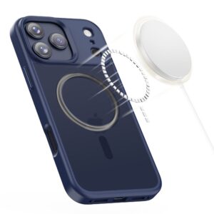 coque magmat magsafe pour iphone 17 pro tech protect bleu profond mat