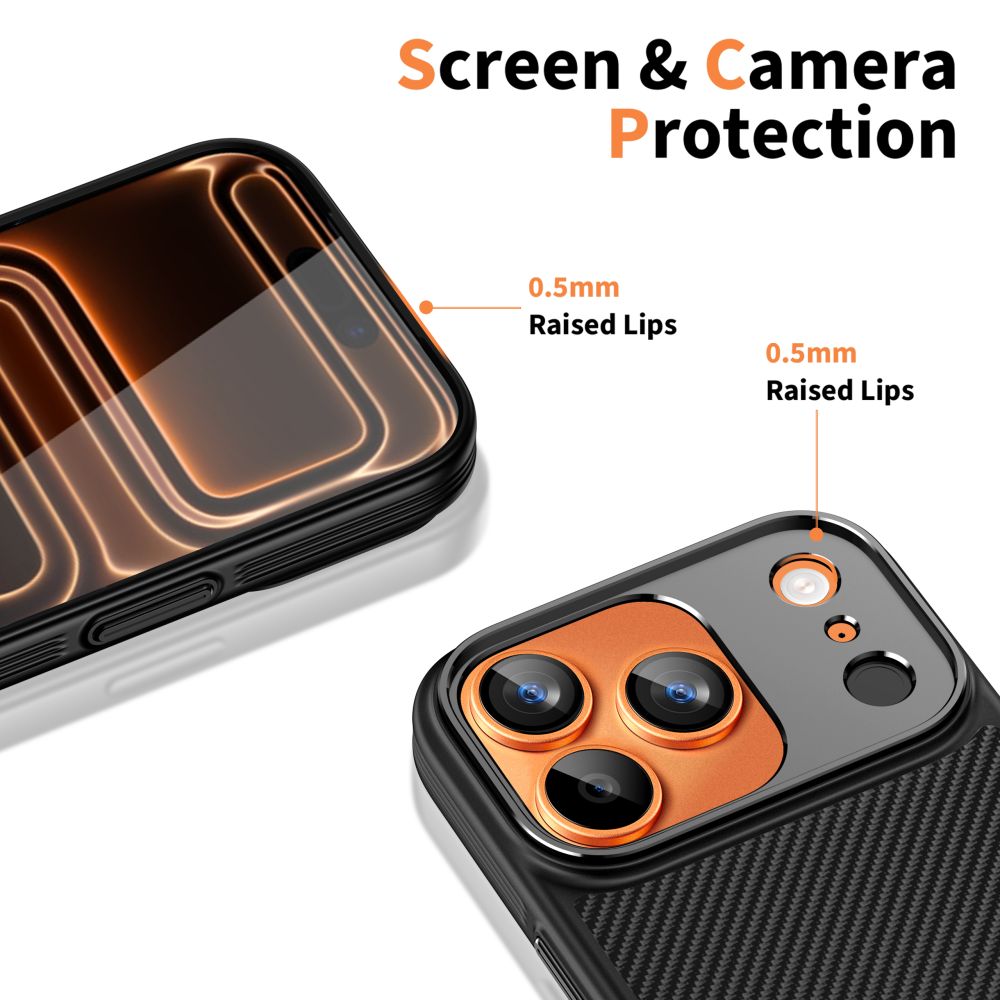 coque kevlar aramid cc magsafe pour iphone 17 pro tech protect noir