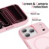 coque magmat magsafe pour iphone 17 pro tech protect rose mat