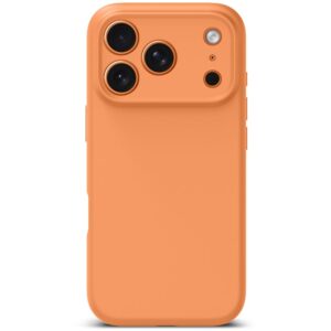coque silicone magsafe pour iphone 17 pro tech protect orange cosmique