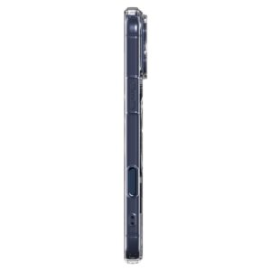 coque ultra hybrid ”t” mag magsafe pour iphone 17 pro spigen bleu mat