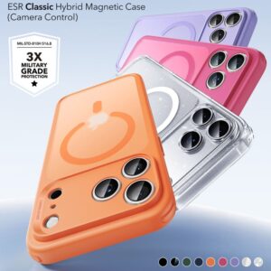 coque classic hybrid magsafe pour iphone 17 pro esr orange givré