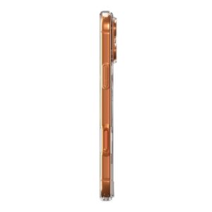 coque ultra hybrid mag magsafe pour iphone 17 pro spigen transparent/orange
