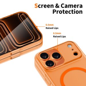 coque magslim magsafe pour iphone 17 pro tech protect mat/orange cosmique