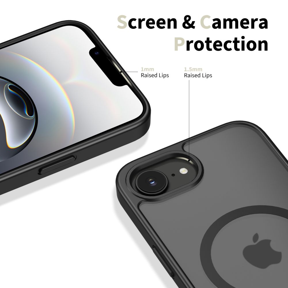 coque iphone 16e / 17e tech protect noir mat