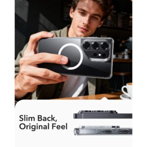 coque classic hybrid magsafe pour samsung galaxy s26 ultra esr transparent