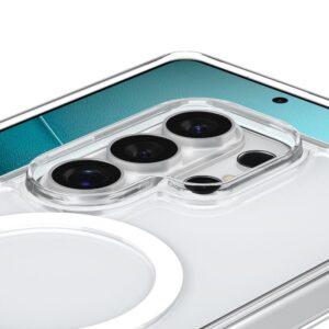 coque ultra hybrid "s" magsafe pour samsung galaxy s26 ultra spigen transparent/blanc