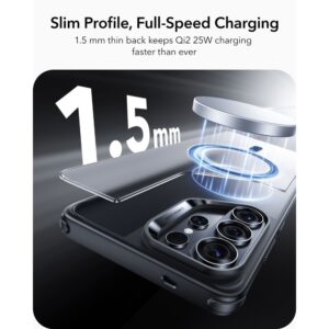 coque classic hybrid magsafe pour samsung galaxy s26 ultra esr noir givré