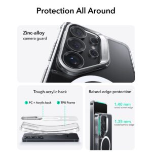 coque classic hybrid kickstand magsafe pour samsung galaxy s26 ultra esr transparent