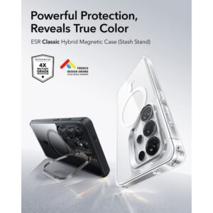 coque classic hybrid kickstand magsafe pour samsung galaxy s26 ultra esr transparent/noir