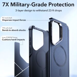 coque cyber tough kickstand magsafe pour samsung galaxy s26 ultra esr bleu