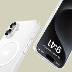 coque iphone 16 magslim tech protect blanc