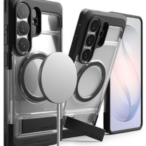 coque ux magnetic magsafe pour samsung galaxy s26 ultra ringke noir/transparent