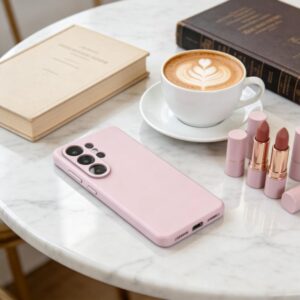 coque silicone magsafe pour samsung galaxy s26 ultra tech protect perle rose
