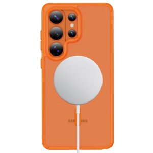 coque magmat magsafe pour samsung galaxy s26 ultra tech protect orange mat