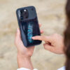 coque iphone 15 pro max reveal warm magsafe stm noir