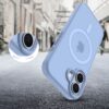 coque magmat magsafe pour iphone 17 tech protect bleu brume mat