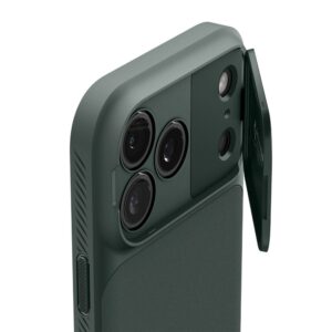coque optik armor mag magsafe pour iphone 17 pro spigen vert abyssal