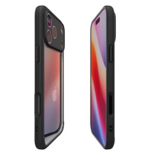 coque ultra hybrid pour iphone 17 pro spigen noir mat