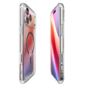 coque ultra hybrid mag magsafe pour iphone 17 pro spigen transparent/graphite